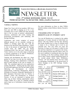 Newsletter - Heritage Yukon