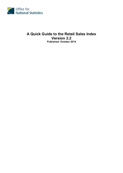 A Quick Guide to the Retail Sales Index Version 2.2