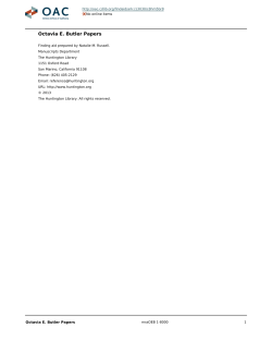 Octavia E. Butler Papers