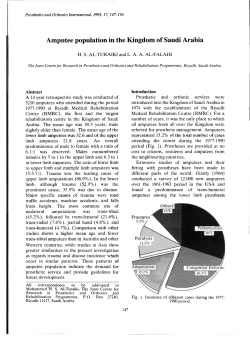 Amputee population in the Kingdom of Saudi Arabia