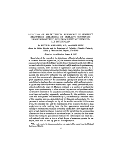 induction of streptomycin resistance in sensitive