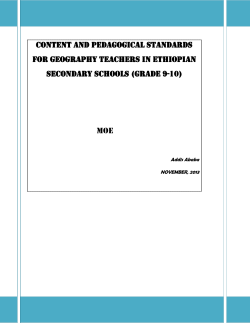 Content and Pedagogical Standards for Geography Teachers in