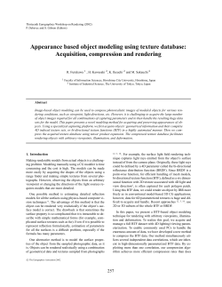 Appearance based object modeling using texture