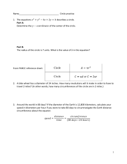 1 Name________________________________ Circle practice 1