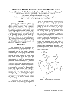 Tannic Acid: A Bio-based Intumescent Char