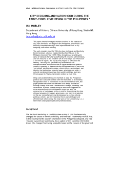 city designing and nationhood during the early-1900s - FAU