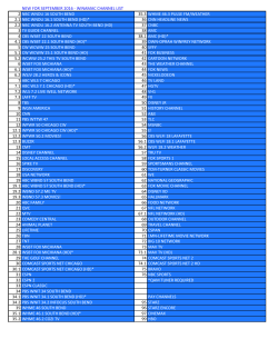 NEW FOR SEPTEMBER 2016 - WINAMAC CHANNEL LIST 2 NBC