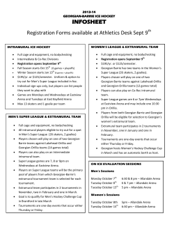 INFOSHEET Registration Forms available at