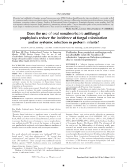 Does the use of oral nonabsorbable antifungal prophylaxis reduce