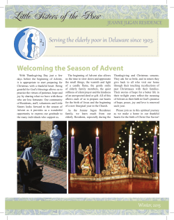 2015 Winter Newsletter - Little Sisters of the Poor Delaware