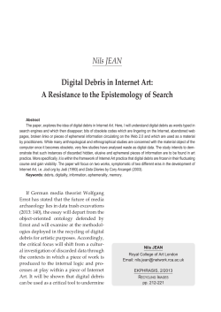 Digital Debris in Internet Art