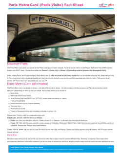 (Paris Visite) Fact Sheet