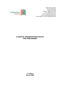 Digital Preservation Policy