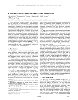 A study of warm rain detection using A‐Train
