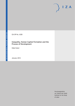 Inequality, Human Capital Formation and the Process of