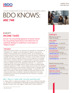 income taxes - BDO USA, LLP