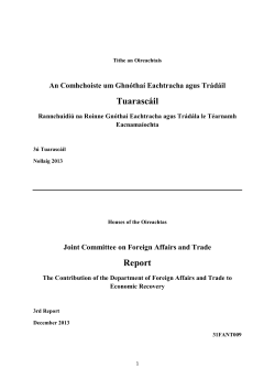 The Contribution of the Dept. of Foreign Affairs and Trade to