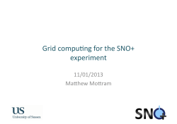 Grid compu7ng for the SNO+ experiment