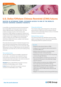 US Dollar/Offshore Chinese Renminbi (CNH) futures