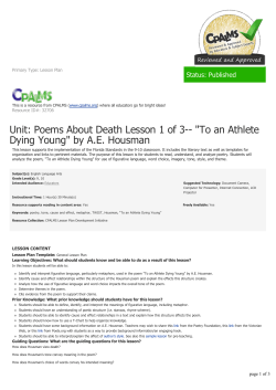 Unit: Poems About Death Lesson 1 of 3-