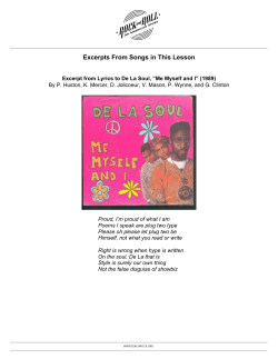 Excerpts From Songs in This Lesson