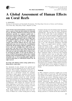 A Global Assessment of Human Effects on Coral Reefs
