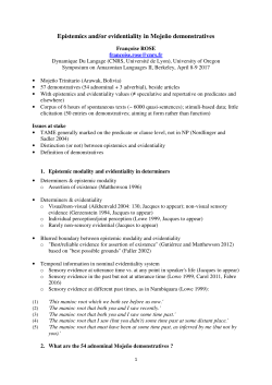Epistemics and/or evidentiality in Moje&ntilde;o demonstratives