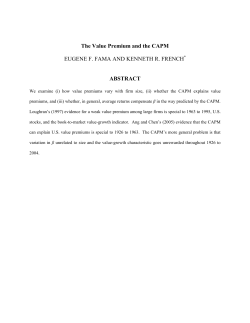 The Value Premium and the CAPM