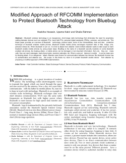 Modified Approach of RFCOMM Implementation to Protect Bluetooth