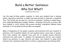 Build a Better Sentence: Who Did What?