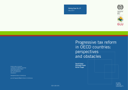 Progressive tax reform in OECD countries: perspectives and obstacles