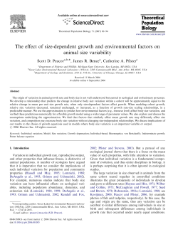 The effect of size-dependent growth and environmental factors on
