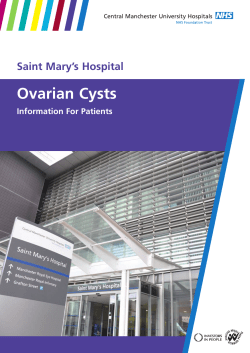 Ovarian Cysts - Central Manchester University Hospitals
