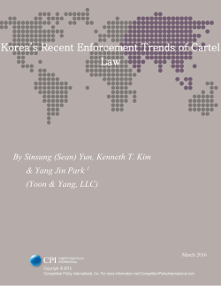 Korea`s Recent Enforcement Trends of Cartel Law