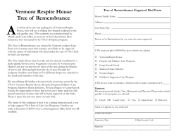 to an order form. - VNA of Chittenden and Grand Isle