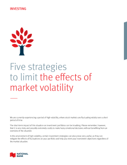 Five strategies to limit the effects of market volatility