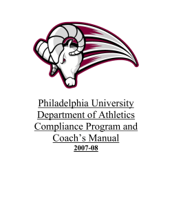 Coaches Manual - Philadelphia University