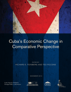 Cuba`s Economic Change in Comparative Perspective
