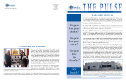 The Pulse - Spring 2012 - La Familia Medical Center