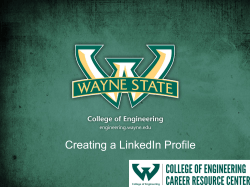 Creating a LinkedIn Profile