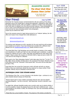 GBR Museum News Letter April 04-2008 final