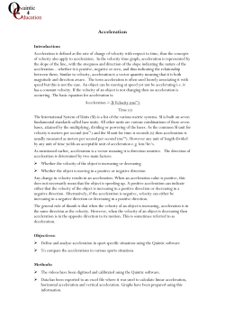 Acceleration - Quintic Sports