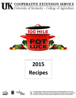 2015 Recipes