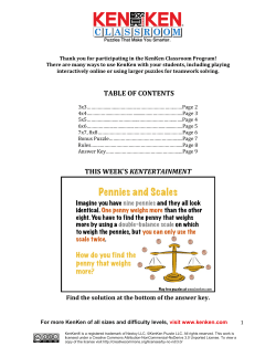 table of contents this week`s kentertainment