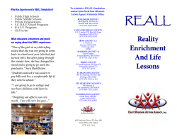 Reality Enrichment And Life Lessons