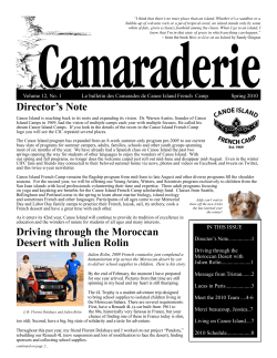 Spring 2010 Camaraderie - Canoe Island French Camp