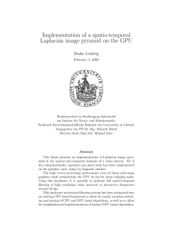 Implementation of a spatio-temporal Laplacian image pyramid on
