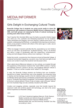 MEDIAInformer Girls Delight in Exchanging Cultural Treats