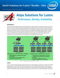 Atipa Solutions for Lustre
