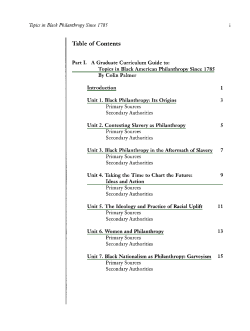 Table of Contents - Philanthropy.org